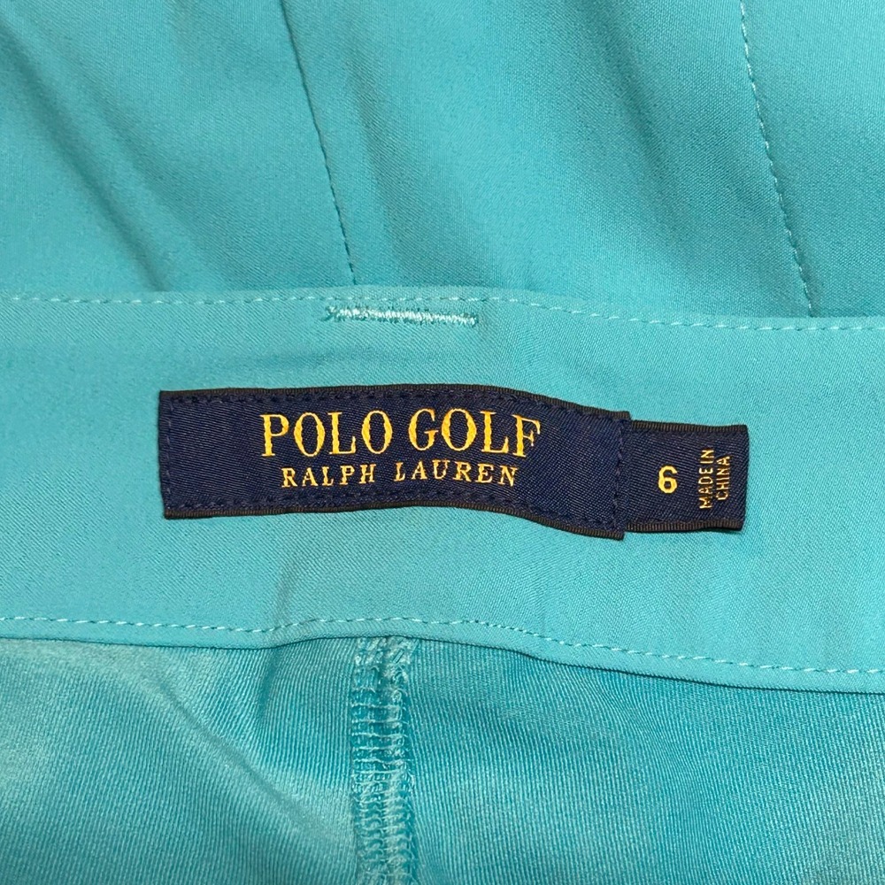 Polo Golf‎ Ralph Lauren Womens Turquoise Blue Performance Skort Size 6 Side Zip - Picture 3 of 14